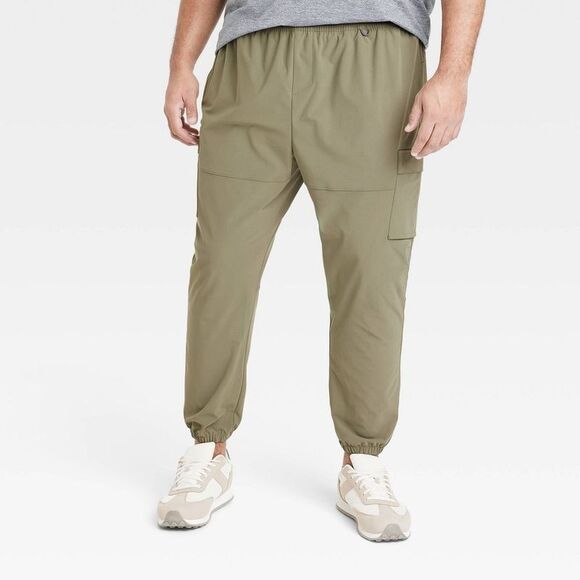 All In Motion - Men's Big Utility Cargo Joggers - All In Motion Ba Gray - Picture 1 of 3
